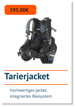 Tarierjacket 395.00€ hochwertiges Jacket, integriertes Bleisystem